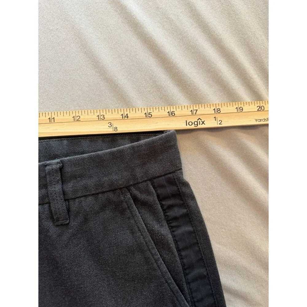 Jack Spade Mens 31 Charcoal Gray Herringbone Side Stripe Cotton Dress Pants